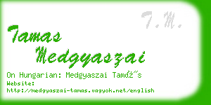 tamas medgyaszai business card